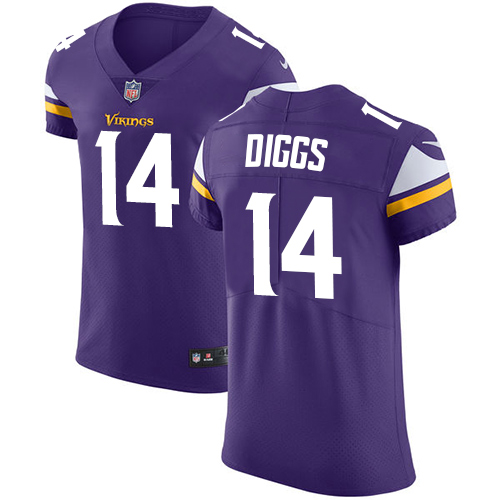 Nike Vikings #14 Stefon Diggs Purple Team Color Men's Stitched NFL Vapor Untouchable Elite Jersey